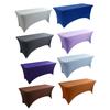 6 Ft Stretch Fitted Tablecloth Elastic Tablecloth With Leg Pockets Festive Table Decorations