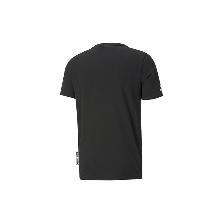 Puma Team Graphic Print Casual Crew Neck Short Sleeve T-Shirt Men Tops Black 536956-01