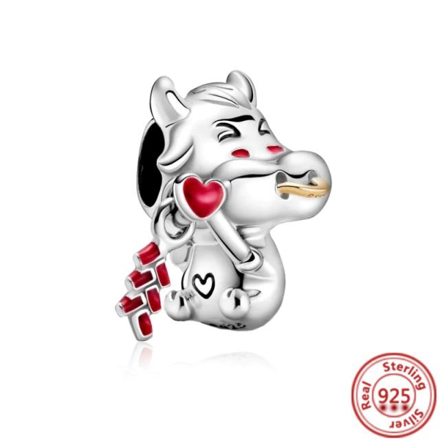 Collezione Di Gatti Ciondoli In Argento 925 Perline Campana - Foto 3