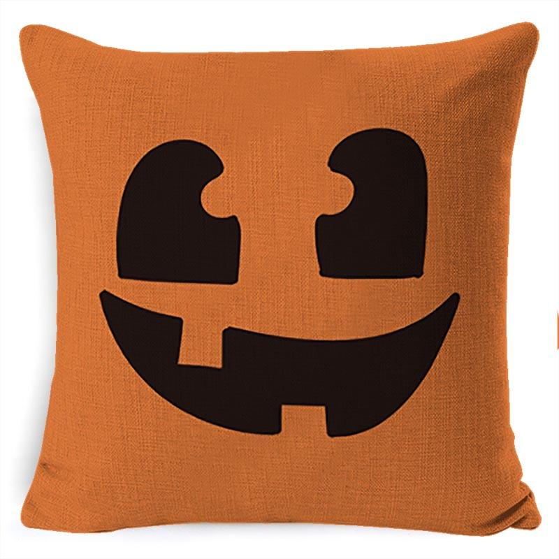 

New Halloween Pumpkin Skull Pillow Cover Car Linen Pillow Cushion Cover New Back Cushion 45 * 45 pillowcase