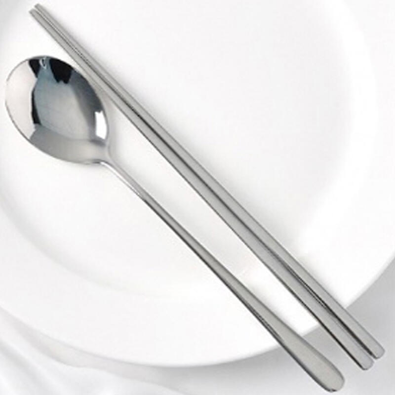 

Home Art Stainless Steel Cutlery Set Silver 2-Person Spoon and Chopsticks