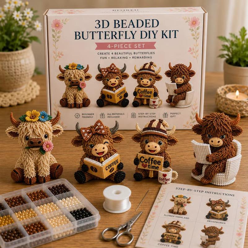 Diy 3d Bead Kit With Cartoon Gnome Figurines For Handmade Gift Creation