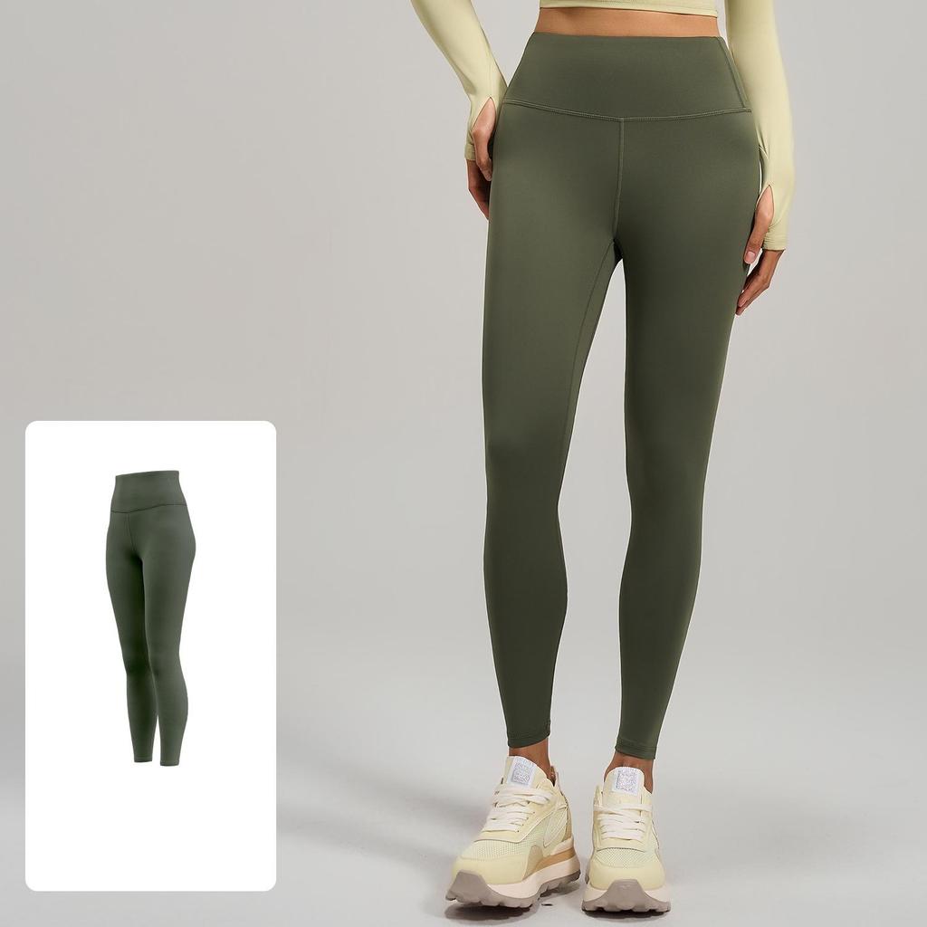 Leggings femininas de cintura baixa e ajuste fino de nove pontos, calças casuais de ioga com elevação do quadril