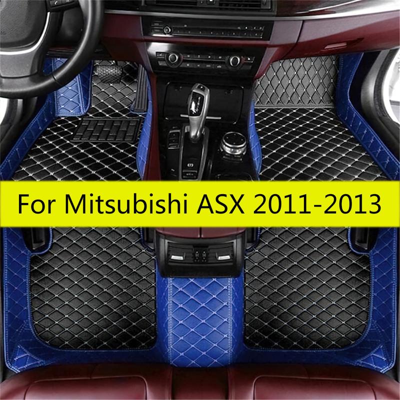For Mitsubishi ASX 2013 2012 2011 Car Floor Mats Protect Auto Interior Accessories Waterproof Covers Carpets Leather Parts Rugs