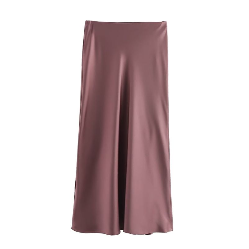 Fashion Kaslead Women's Silk Satin Skirt