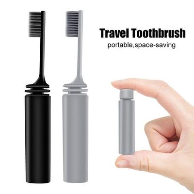 1pcs Folding Travel Toothbrush Outdoor Portable Small Tooth Brush Bamboo Charcoal Toothbrushes for Adults Teeth Brushes YSXX
