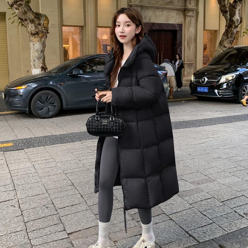Winter New Hooded Padded Jacket Over Knee Long Women's Padded Jacket Padded Jacket Versatile Fashion Jacket