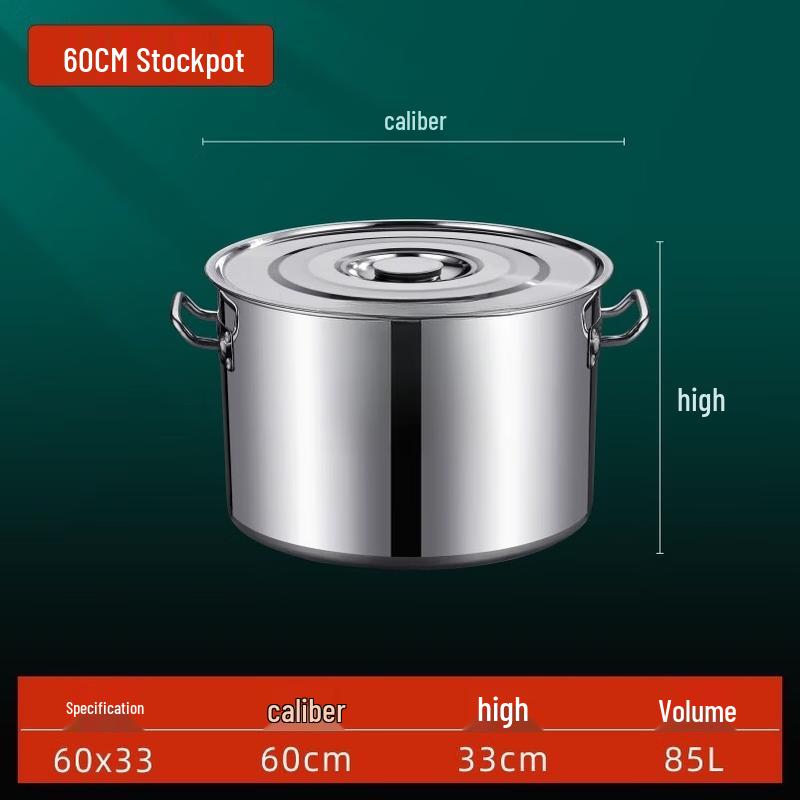 JPHZNB Thickened Stainless Steel Induction Soup Pot