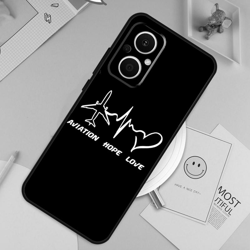 aircraft Airplane fly travel For OPPO Reno 8T 11F 12F 13F 14F 7 8 Lite 10 11 12 13 14 Pro OPPO Find X9 X8 X5 X6 Pro Case