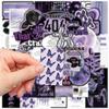 10/30/60pcs Sweet Cool Cartoon Graffiti Stickers Black Purple Art  Decals DIY Guitar Laptop Notebook INS Style Sticker