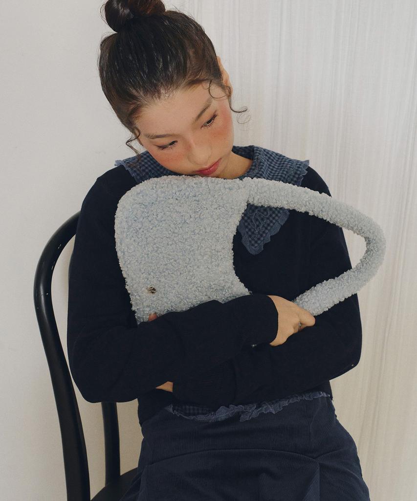 Heeari Ange Fur Tote Bag_Blue