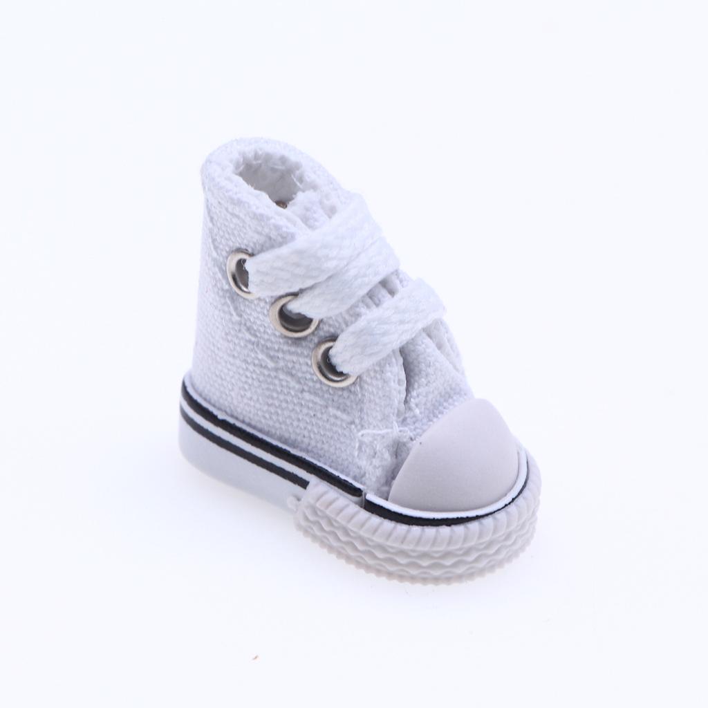 1Pair Mini Simulation Casual Canvas Shoe For 10cm Principal Dog Clothing 1:8 Bjd Toy Doll Changing Wear Accessories