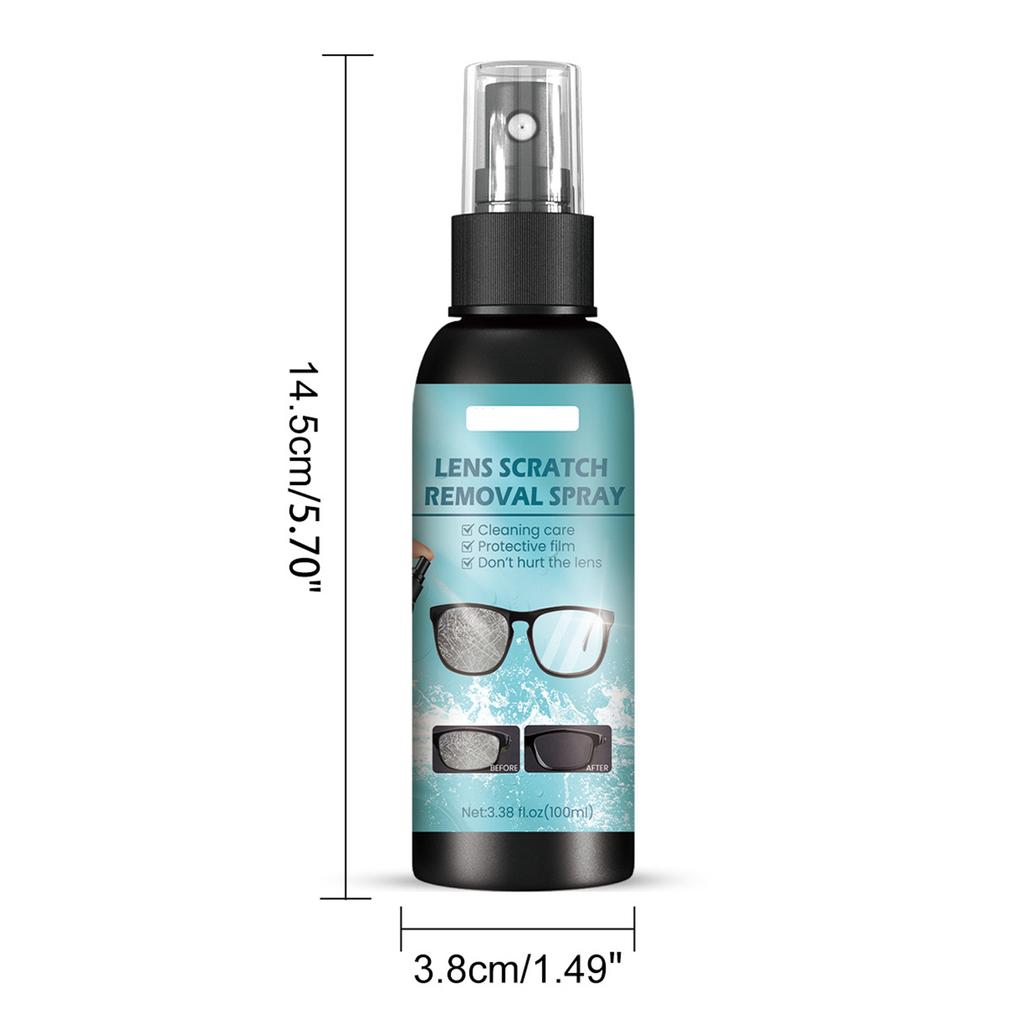 100ml Lens Scratch Removal Spray Multipurpose Glasses Care Liquid Glasses Lens Cleaning Solution Windshield Glass Repair Liquid