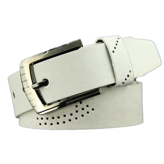 Leather Belt Hollow Colorful Reusable Pin Buckle Belt for Boy