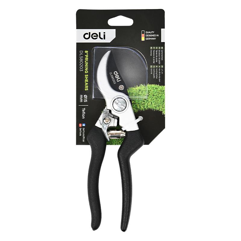 

Секатор Deli Garden Pruner Ножницы для обрезки 8,5 дюймов Экономящие труд ножницы для садового инструмента Ножницы для обрезки растений Садовые ручные инструменты чёрный