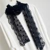 Casual Embroidered Flower Lace Scarf Lightweight Long Female Headscarf Breathable Mesh Silk Scarf Spring