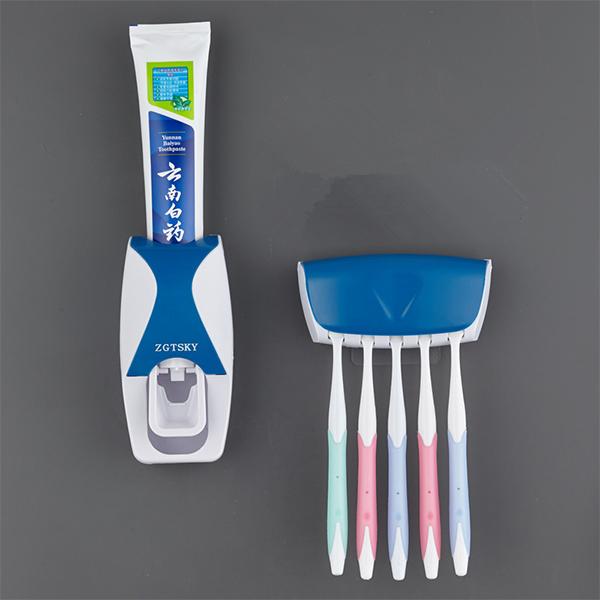 Tooth Brush Holder Automatic Toothpaste Dispenser Holder Toothbrush Wall Mount Rack Bathroom Tools Set