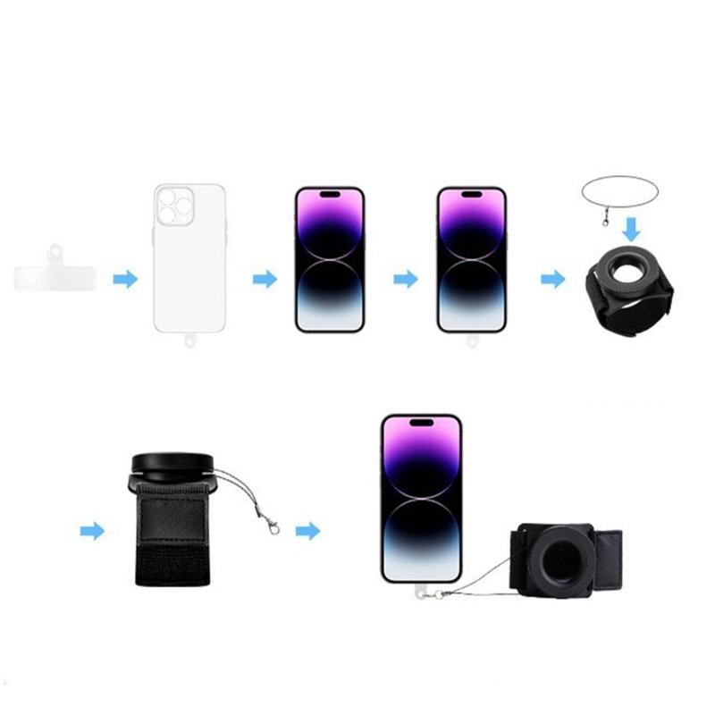 Magnetic Phone Wriststrap Stand Holder For  Convenience And Multiple Angle Viewing Navigation Sports Stability