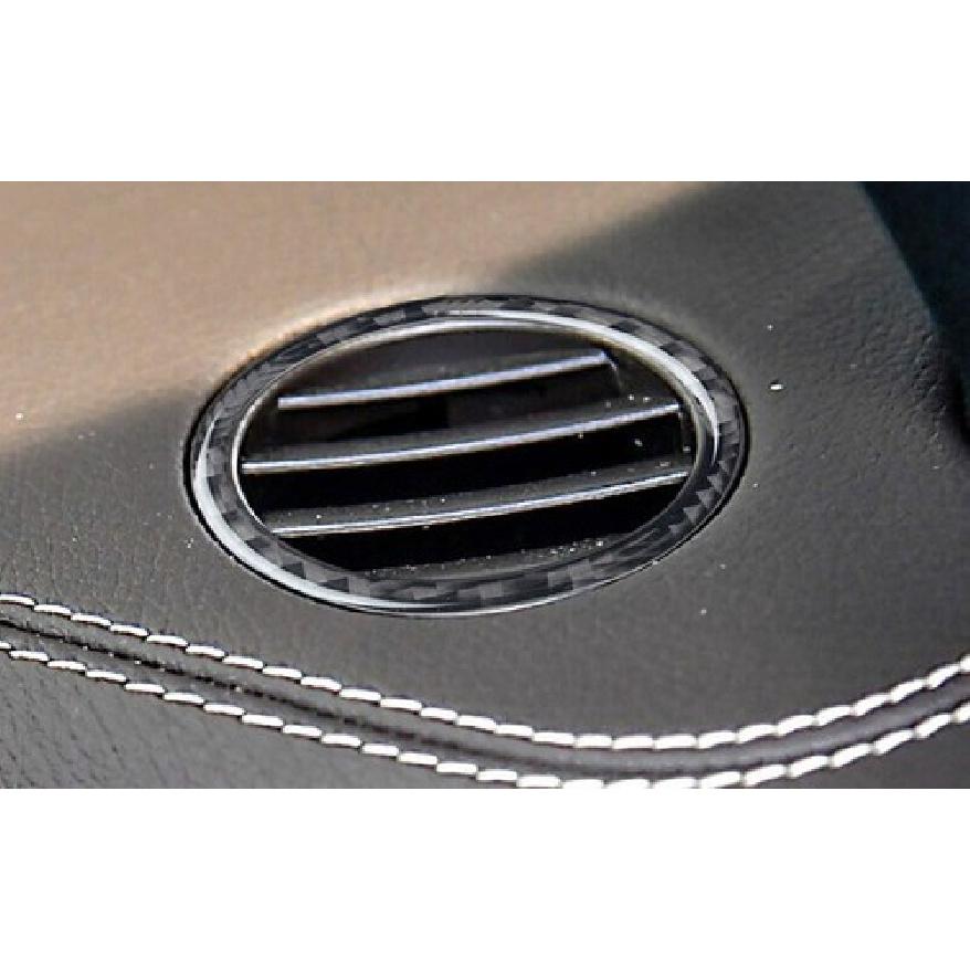For Benz GLE GLS 2016-19 Real Carbon Fiber Dashboard Air Outlet Vent Frame Trim