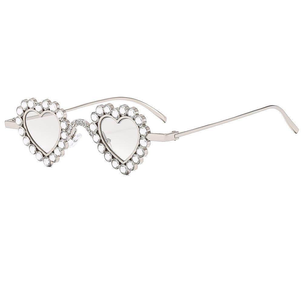 

Ретро Солнцезащитные очки в форме сердца Модные Металлические Любовь Милые Солнцезащитные очки Маленькие Цветные Очки Для Женщин Защита от УФ-лучей Uv400