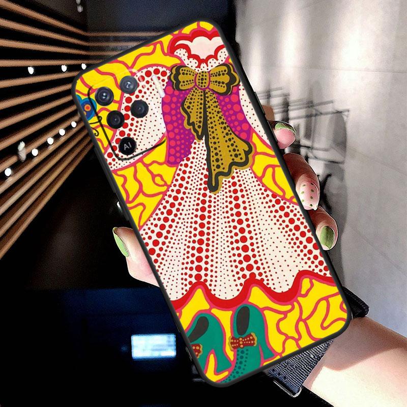 KUSAMA Art Case For Oppo A78 A98 A18 A38 A58 A60 A80 A40 A77 A57 A17 A74 A54 A94 A96 A76 A16 A15 A5 Pro