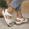 Fashion New  Fashion Summer Women's Leather Sandals Flat Shoes Summer Beach Large Size Fashion and Versatile Temperament Zapatos Mujer