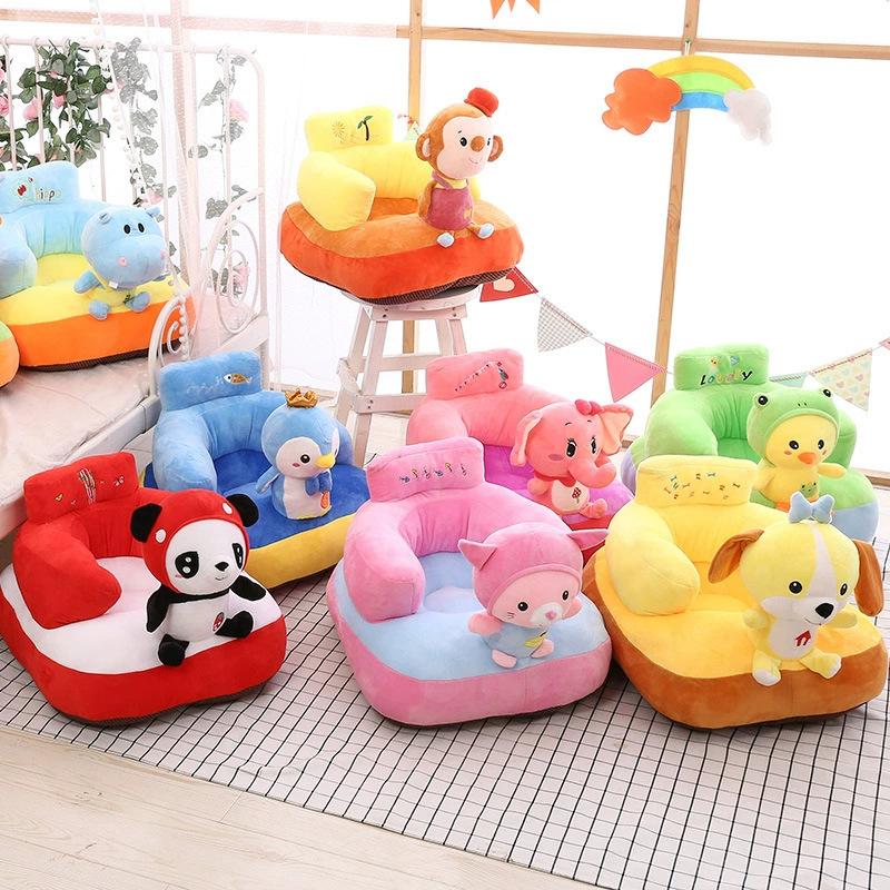 Creative Children'S Backrest Small Seat Cartoon Plush Lazy Anti-Drop Sofa Baby Learning Seat