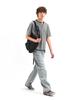 Pokeopeiseu Stripe Henley Neck T-Shirts Gray