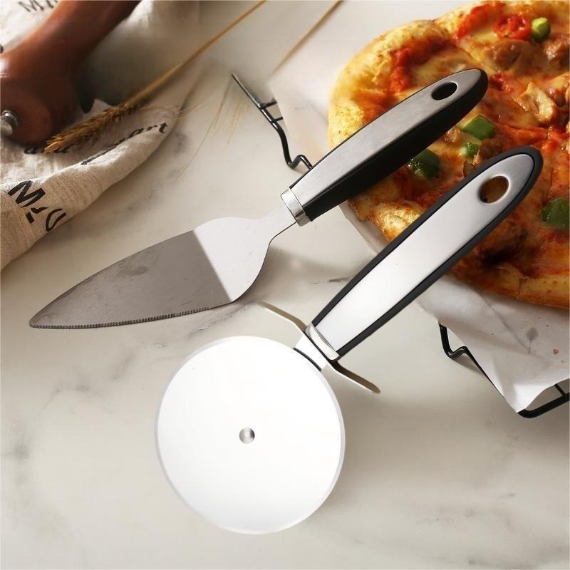 Stainless Steel Pizza Peel And Cutter For Baking And Cooking
