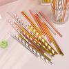 50/100pcs Disposable Paper Drinking Straws for Wedding Bridal Shower Birthday Party Decoration Baby Shower Favors Supplies