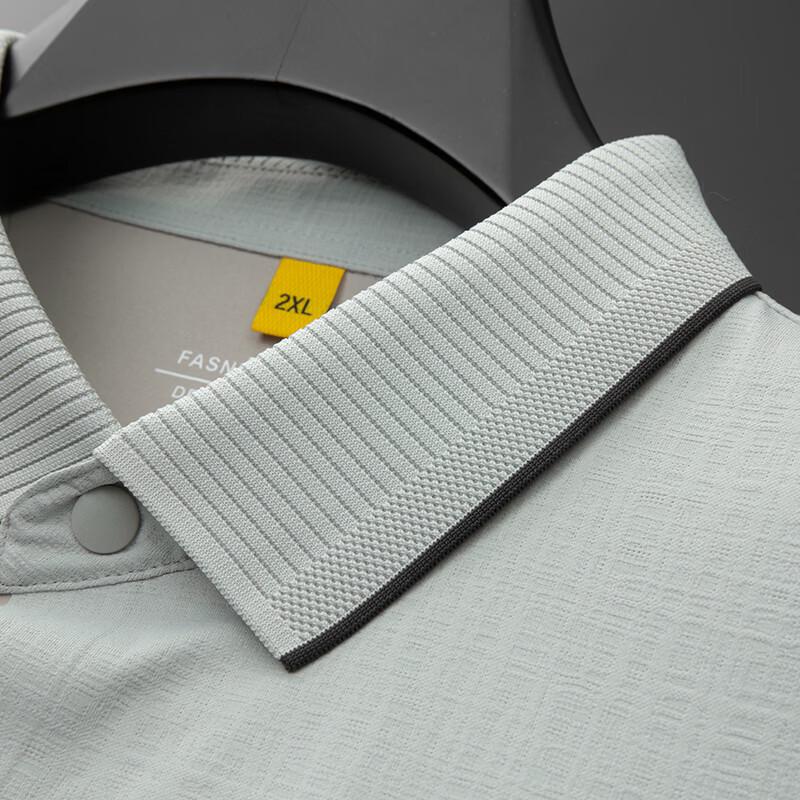 Dibenze Men's Plus Size Casual Short Sleeve Polo Shirt