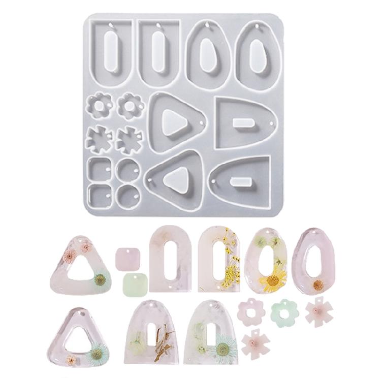 DIY Silicone Mold Crystal Earrings Pendant Silicone Mold Decorative Epoxy Mold