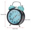 Double Bell Ultra Silent Mechanical Alarm Clock Quartz Movement Desk Table Night Watch(Blue)