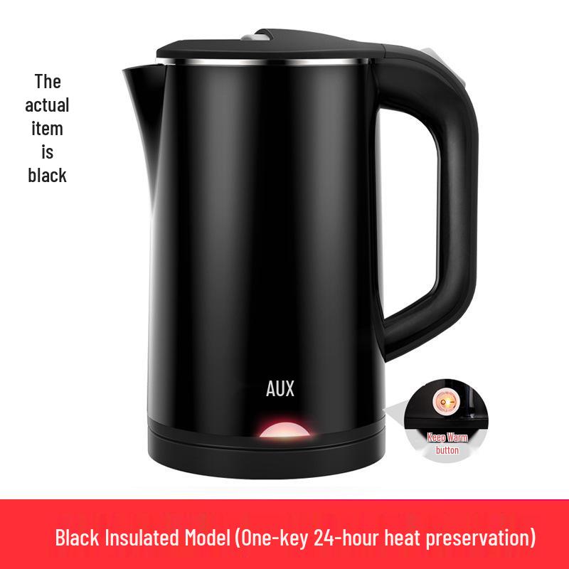 Auxes Insulated Electric Kettle: Large Capacity, Constant Temperature, Fast Heating, Compact for Home and Dorm Use