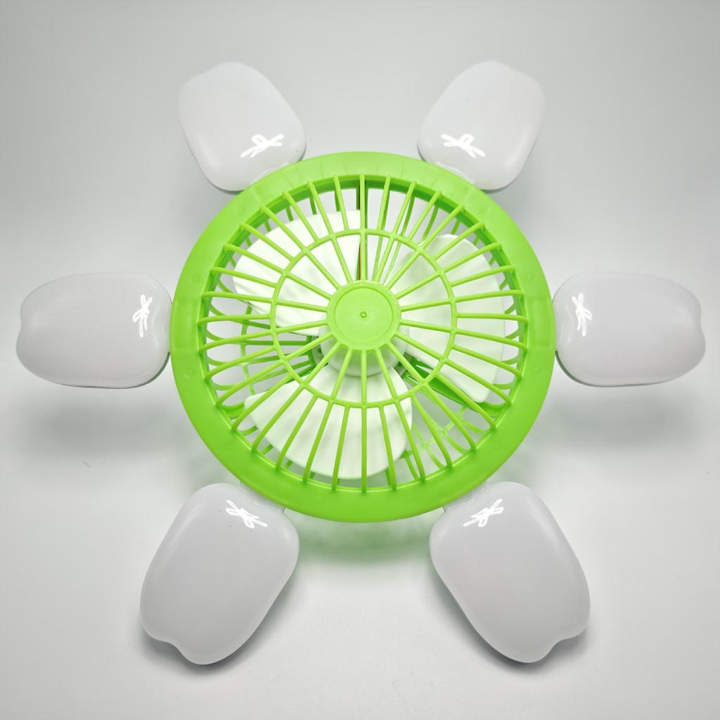 Ferngesteuertes LED-Ventilatorlicht mit verstellbarem 6-Blatt-Design für Schlafzimmer & Studentenwohnheime, E27 Schraubsockel, Dimmbar