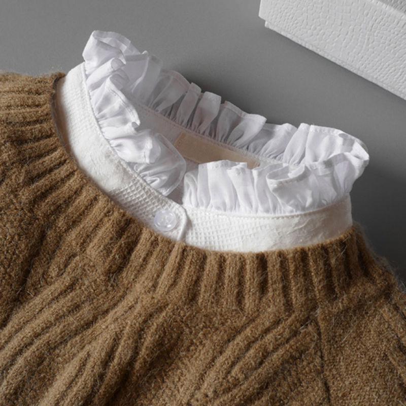 Červený károvaný odnímatelný límec pro dětské svetry a mikiny