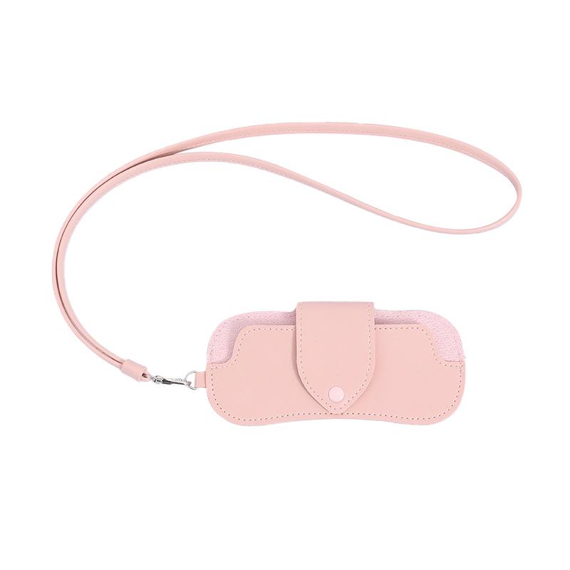 PU Leather Large Capacity Travel Neck Hanging Eyeglasses and Sunglasses Protective Case