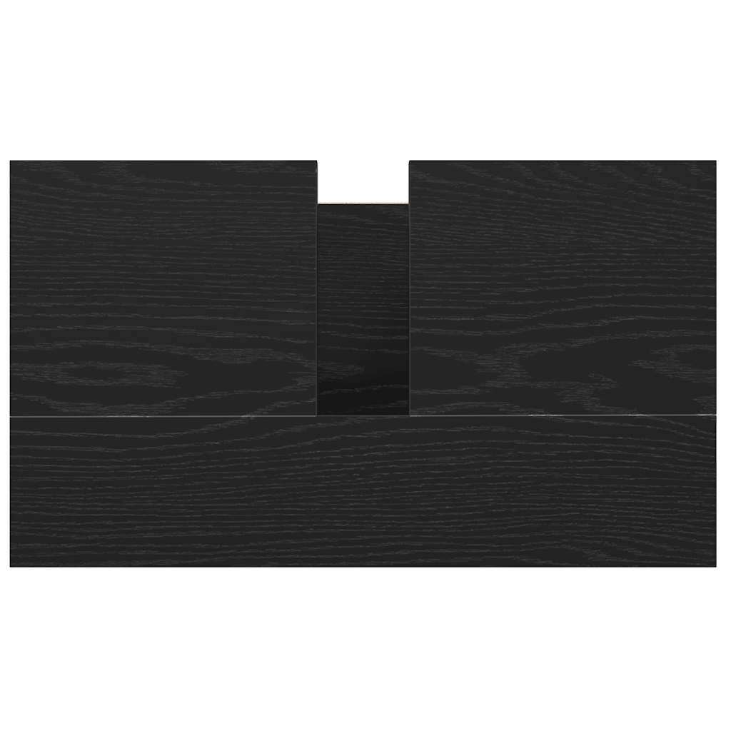 Black Oak Effect Bathroom Vanity Unit with Drawers