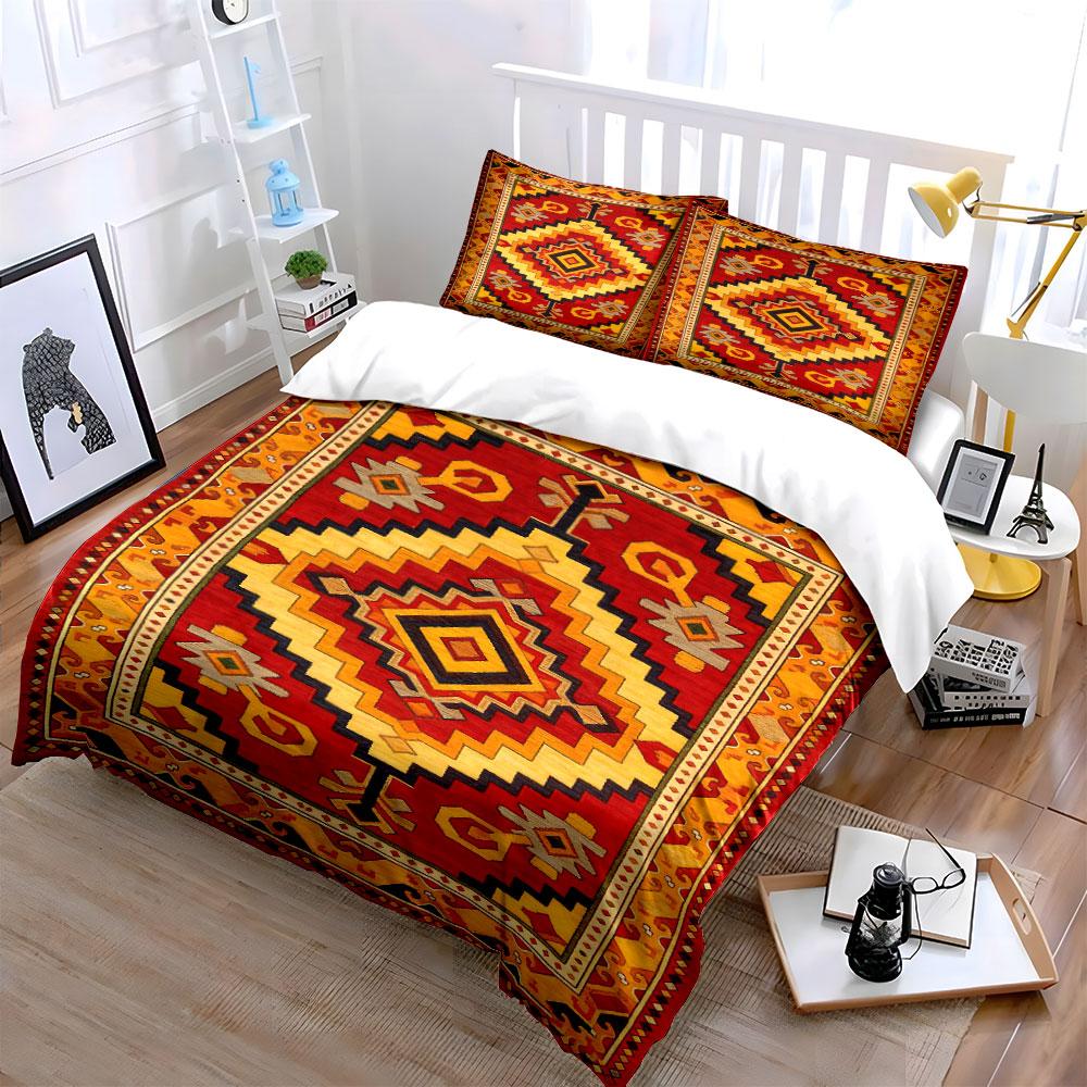 Geometric diamond tribal pattern. Bedding sets Duvet cover sets Duvet covers Pillowcases(1* Duvet Cover 2* Pillowcases without duvet insert)