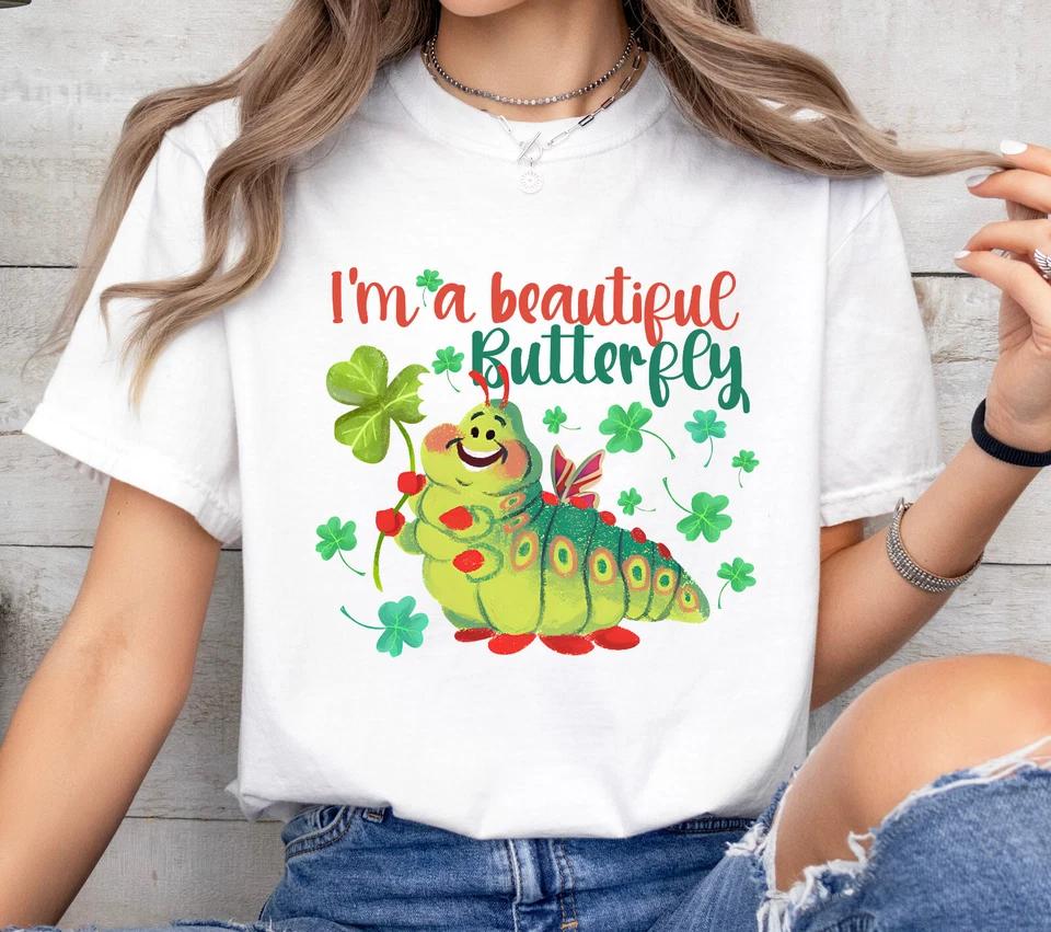 Я Красивая Бабочка Футболка, Милый Гусенок Унисекс Взрослый Детская Футболка 3XL