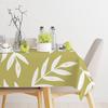 Plant Leaf (Green) Home Tablecloth - Waterproof, Anti-Stain, Rectangular For Dining Decor & Accessories
