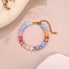 Women Colorful Natural Stone Beaded Bracelet Dopamine Summer Versatile Hand Jewelry