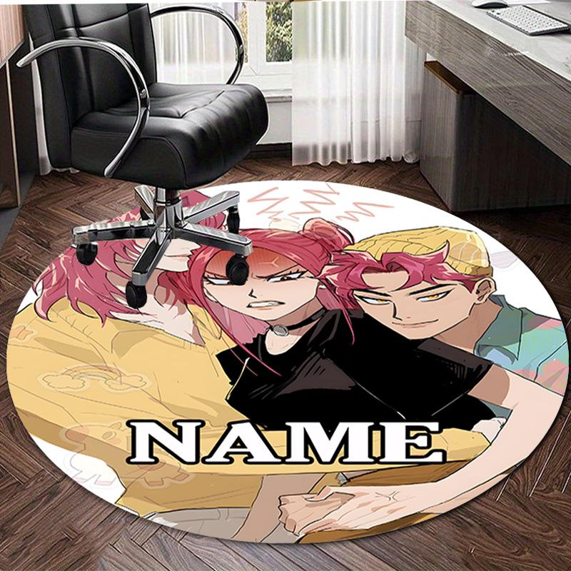 Personalized K-KPop Demon Hunters Round Chair Office Rug - Perfect for Mat, Office Chair & More - Ideal Gift for Birthdays and Holidays