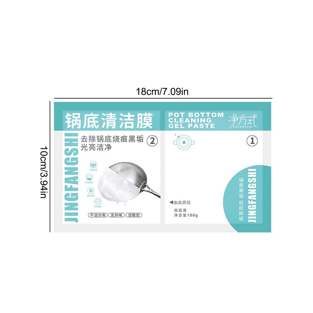 Pot Cleaner For Bottom Of Pans Pot Cleaning Stickers Pan Cleaner Rust Stain Remover Powerful Cookware Cleaning Paste Black