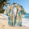 2026 New Flowers Coconut Tree Men 3D Hawaiian Shirt Summer Beach Short Sleeve Shirt Lapel Single Button Shirt Plus size Tops