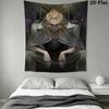 Tokyo Revengers Wall Tapestry Aesthetic Wall Hanging Printed Fabric Blanket Decorative Tapestries for Bedroom Living Room Home Decor