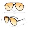 SHAUNA Übergroße Flieger-Sonnenbrille UV400