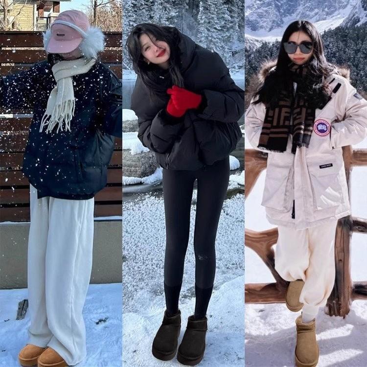 Thick-soled snow boots women's 2025 new winter fur integrated short boots snow cotton piled and thickened outer wear cotton shoes women