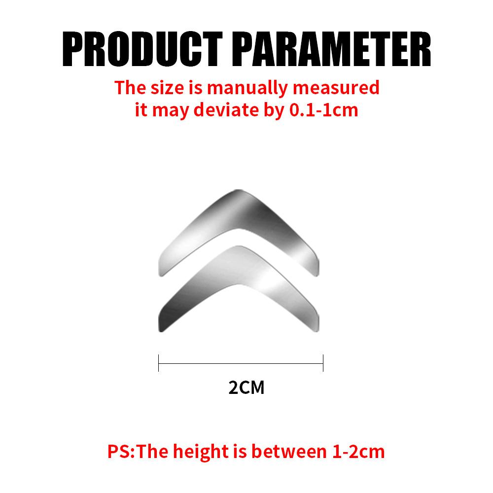 GEFR3 5/10Pcs Car Interior Nickel Badge Stickers Phone Key Decoration For Citroen C4 Picasso Xsara C5 Aircross Cactus C1 C3 C6 Elysee