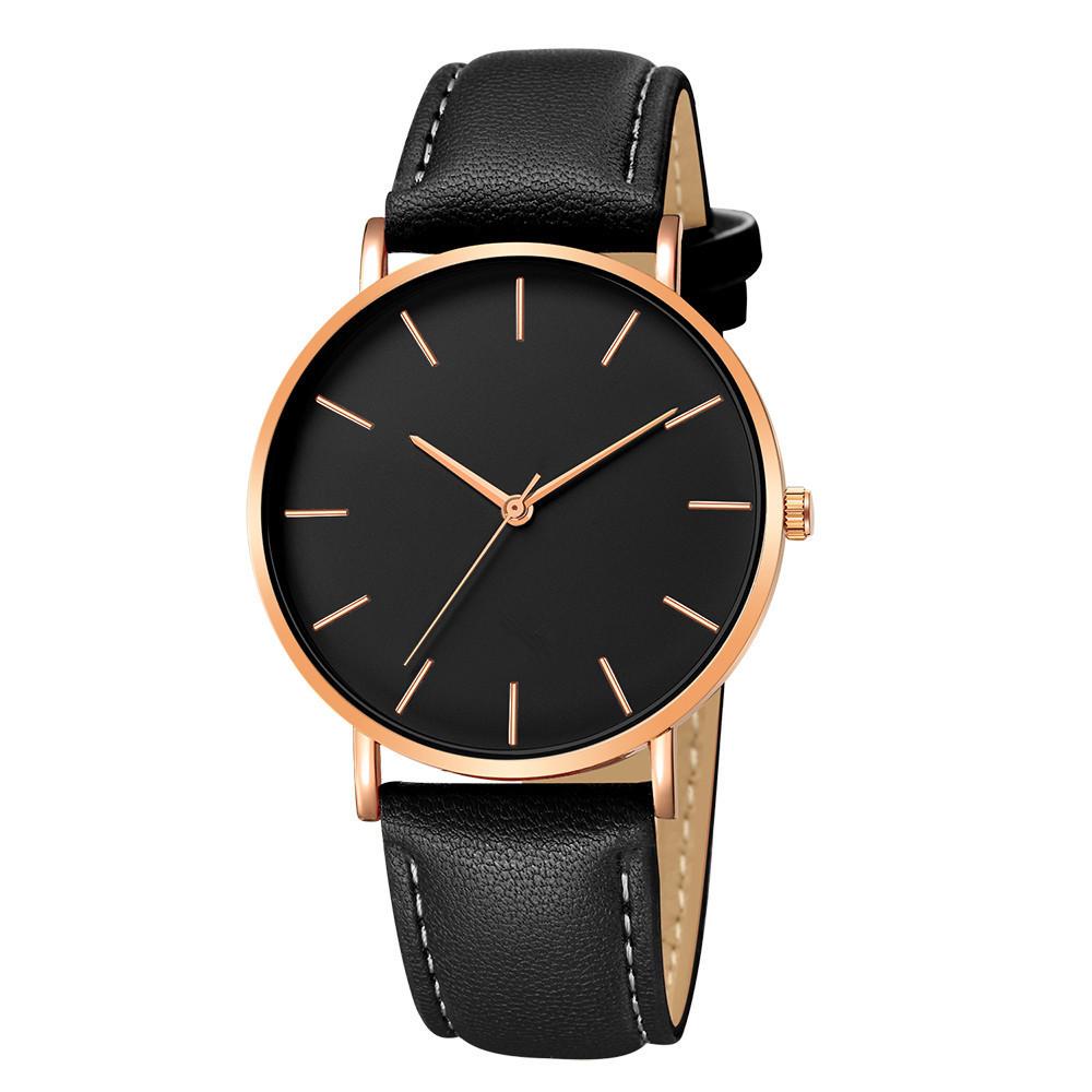 Belt Business Men'S Watch, Fashion Temperament Simple Style Casual Couple Quartz Watch